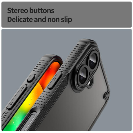 Противоударный чехол Armor Glaze PC Hybrid для iPhone 17 - черный