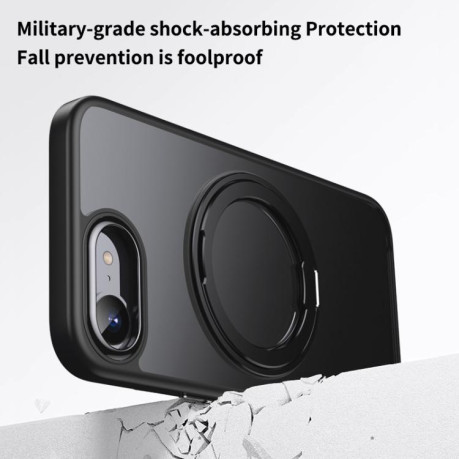 Ударозахисний чохол 360 Rotating MagSafe Magnetic Frosted на iPhone 16e - сірий