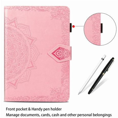 Чехол-книжка Embossed Mandala для iPad Mini 5 / 4 / 3 / 2 / 1 - розовый