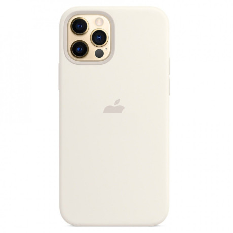 Силіконовий чохол Silicone Case White на iPhone 12 Pro Max (без MagSafe) - преміальна якість