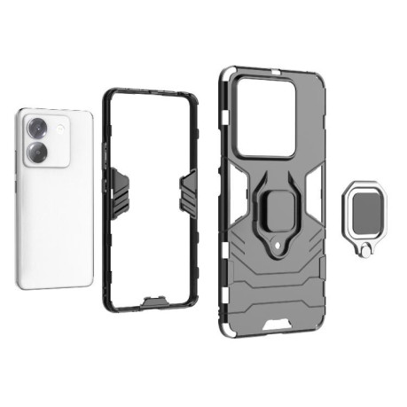 Противоударный чехол HMC 360 Degree Rotating Holder на Xiaomi Poco M7 Pro 5G - красный