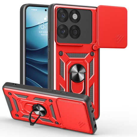 Противоударный чехол Camera Sliding для Motorola Edge 60 Fusion - красный