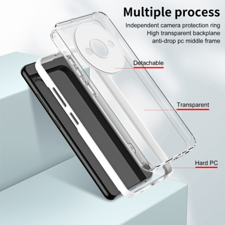 Противоударный чехол Clear Color Frame для Xiaomi Redmi A3 - белый
