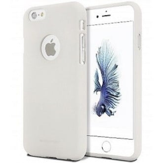 Чехол Mercury Goospery белый полупрозрачный TPU на iPhone 6, 6s