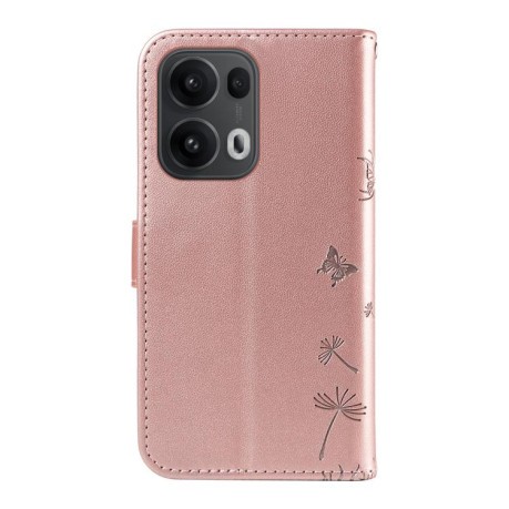 Чехол-книжка Dandelion Embossed Pattern Flip Leather для OPPO Reno13 Pro Global - золото