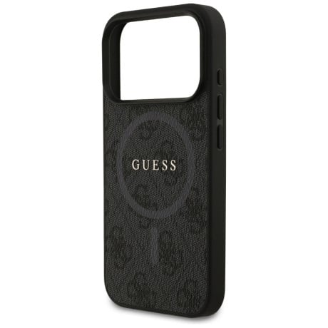 Оригинальный чехол Guess 4G Ring Classic Logo с MagSafe на iPhone 17 Pro - black
