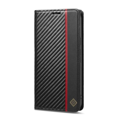 Чохол-книжка LC.IMEEKE з фактурою Carbon Fiber на Google Pixel 10/10 Pro - чорний