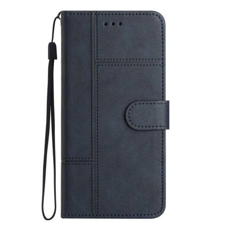 Чохол-книжка Cowhide Texture Stitching Leather Motorola Moto G75 - синій