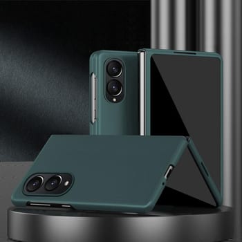 Противоударный софт-тач чехол Escase на Samsung Galaxy Fold8 5G — тёмно-зелёный