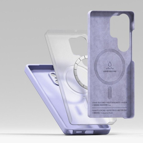 Оригінальний чохол Ringke Silicone MagSafe для Samsung Galaxy S25 Ultra - Purple