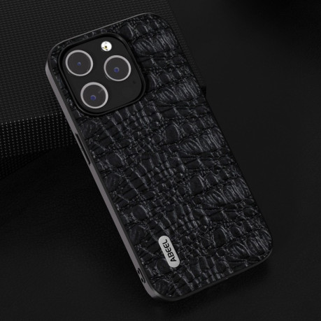 Чехол ABEEL Genuine Leather Canopy для iPhone 15 Plus black - черный