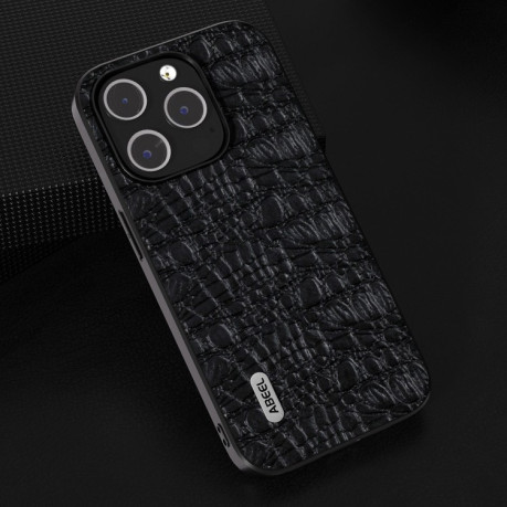 Чохол ABEEL Genuine Leather Canopy для iPhone 15 Pro Max  - чорний
