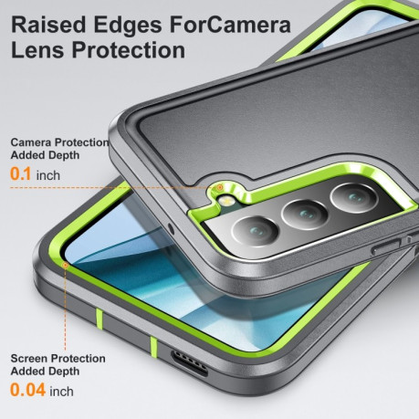 Противоударный чехол 3 in 1 Rugged Holder для Samsung Galaxy S23 5G - серо-зеленый