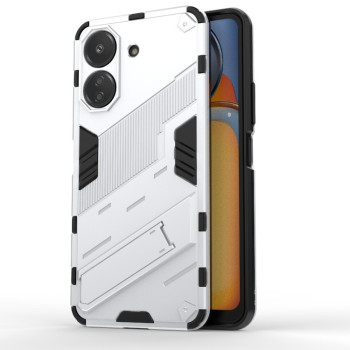 Протиударний чохол Punk Armor з підставкою на Xiaomi Redmi 13C 4G Global/Poco C65 - білий