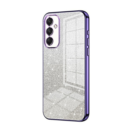 Ударозахисний чохол Gradient Glitter Powder Electroplated для Samsung Galaxy A16 5G - фіолетовий