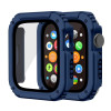 Противоударная накладка с защитным стеклом 2 in 1 Screen для Apple Watch Series 8 / 7 41mm - синяя