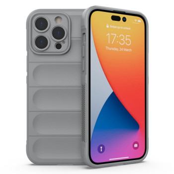 Силіконовий чохол Magic Flannel для iPhone 14 Pro Max - сірий