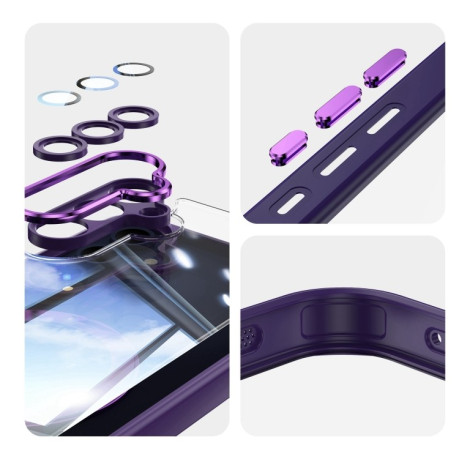 Противоударный чехол MagSafe Acrylic Hybrid для Samsung Galaxy A16 5G - фиолетовый