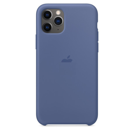 Силіконовий чохол Silicone Case Linen Blue на iPhone 11 Pro Max-преміальна якість