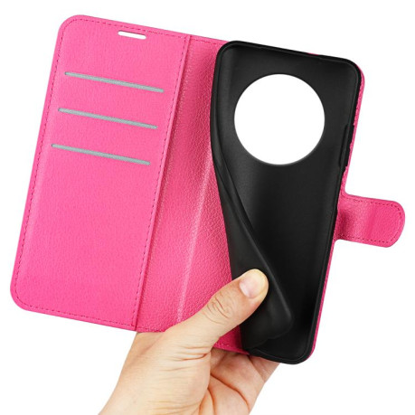 Чохол-книжка Litchi Texture Horizontal Flip Leather Realme 14 Pro+ - пурпурно-червоний