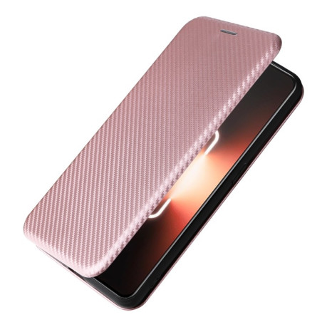 Чехол-книжка Carbon Fiber Texture на Realme GT Neo 5 5G / GT3 5G- розовый