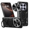 Противоударный чехол CD Texture Sliding Camshield Magnetic Holder на Xiaomi Redmi Note 14 Pro 5G/Poco X7 - черный