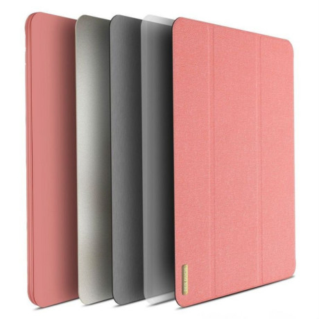 Протиударний чохол-книжка DUX DUCIS DOMO Series Side Flip Tri-Fold Foldable на iPad Air 2019/iPad Pro 10.5 - рожевий