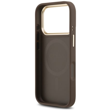Оригінальний чохол Guess 4G PU Classic Logo з MagSafe на iPhone 17 Pro - Brown
