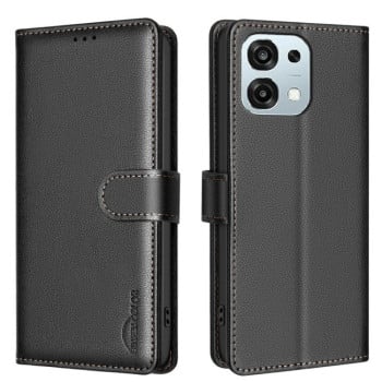 Чехол-книжка Litchi Texture RFID Anti-theft Leather на OPPO A6 Pro 5G/4G Global — черный