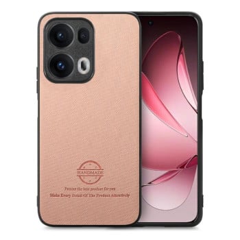 Чохол Twill Fabric Leather Skin Back для OPPO Reno13 Pro Global - рожевий
