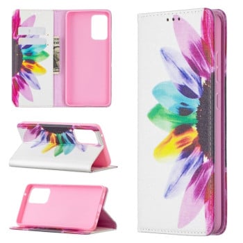 Чехол-книжка Colored Drawing Series на Samsung Galaxy A72 - Sun Flower