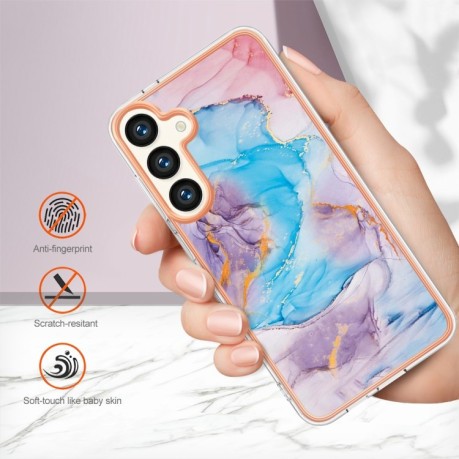 Противоударный чехол Electroplating IMD для Samsung Galaxy S24+ 5G - Marble