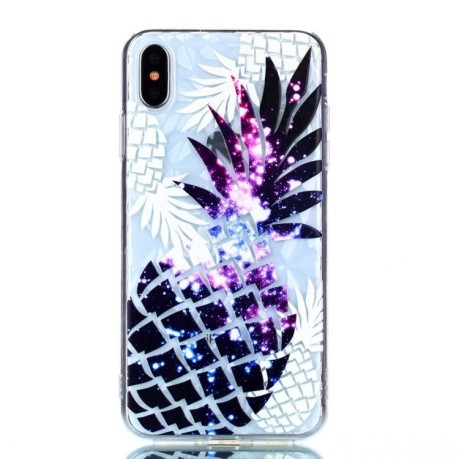Чехол  Pineapple Pattern Diamond Texture Oil на iPhone XS Max