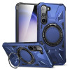 Противоударный чехол HTM MagSafe Magnetic Shockproof Phone Case with Ring Holder для Samsung Galaxy S24 5G - синий