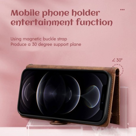 Чехол-кошелек Retro Frosted для iPhone 14 Pro Max - розовое золото