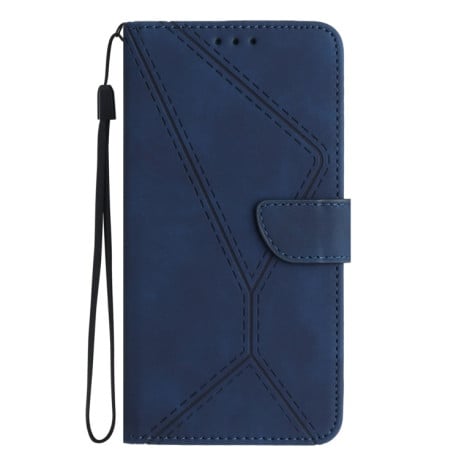 Чехол-книжка Stitching Embossed Leather For Samsung Galaxy S23 FE 5G - синий