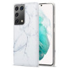 Протиударний чохол Glossy Marble IMD Samsung Galaxy S21 Ultra - білий