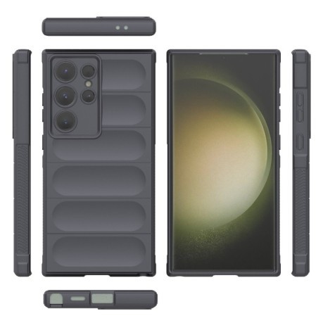 Силиконовый чехол Magic Flannel для Samsung Galaxy S24 Ultra 5G - серый