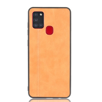 Ударозащитный чехол Sewing Cow Pattern на Samsung Galaxy A21s - оранжевый