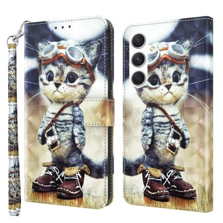 Чехол-книжка 3D Painting для Samsung Galaxy A16 5G - Cat