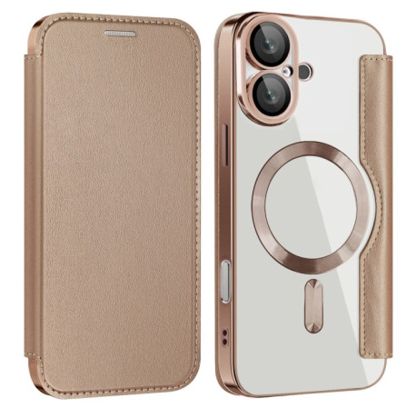 Чехол-книжка Shield MagSafe RFID Anti-theft Leather для iPhone 16 - Desert Gold