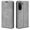 Чехол-книжка Retro-skin Magnetic Suction Leather для Redmi A7 Pro 171mm / Poco C85x 5G — серый