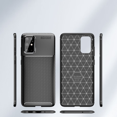 Ударозащитный чехол HMC Carbon Fiber Texture на Samsung Galaxy Note 20 - черный