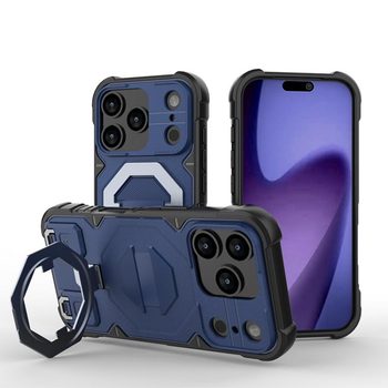 Протиударний чохол зі шторкою, MagSafe і ремінцем на iPhone 18 Pro / 17 Pro — сапфіровий