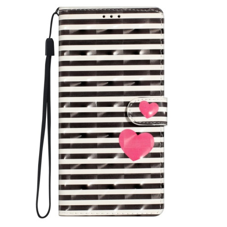 Чехол-книжка 3D Painting для Samsung Galaxy A36 5G - Striped Heart