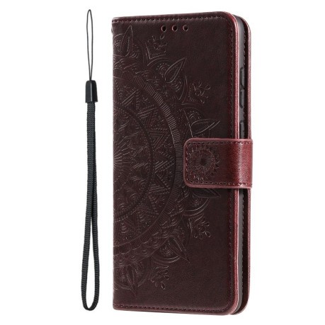 Чохол-книжка Totem Flower для Xiaomi 14T Pro - коричневий