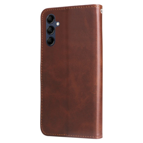 Чехол-книжка Fashion Calf Texture для Samsung Galaxy M14 5G - коричневый