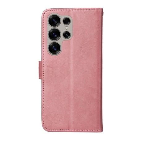 Чохол-книжка Stitching Calf Texture для Samsung Galaxy S25 Ultra 5G - рожеве золото