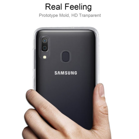 Ультратонкий силиконовый чехол на Samsung Galaxy A30- прозрачный 0.75мм