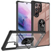 Противоударный чехол Acrylic Ring Holder на Samsung Galaxy S23 Ultra 5G - черный
